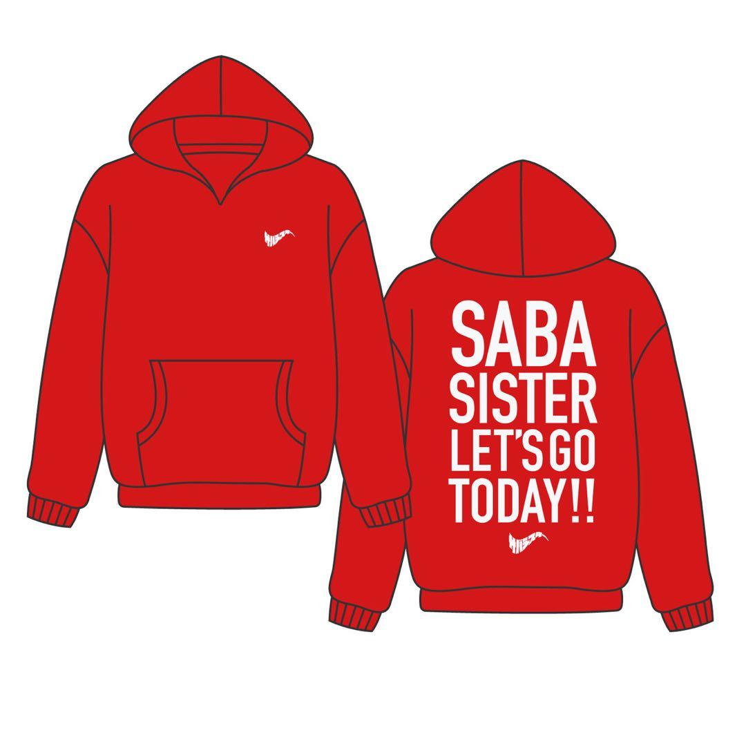 サバシスター let's go today パーカー XL赤 新品