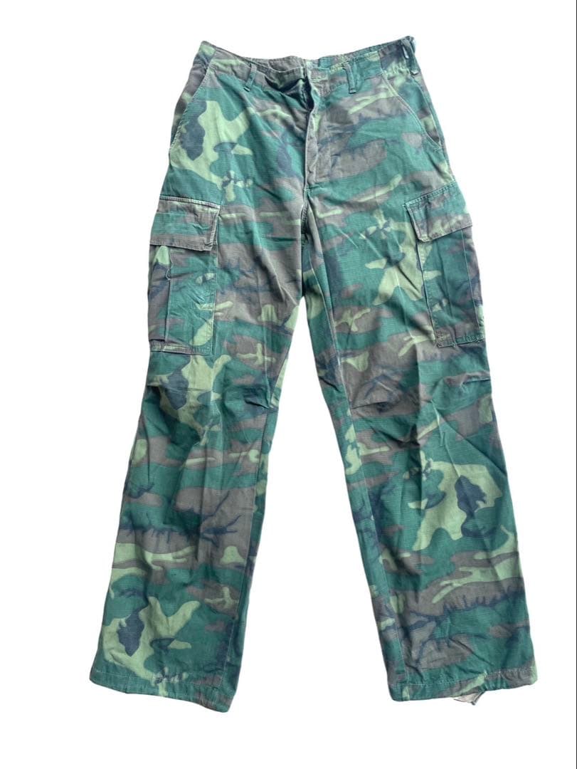 米軍本物ベトナム戦争グリーンリーフ迷彩パンツ1968年官給品s/Rサイズ