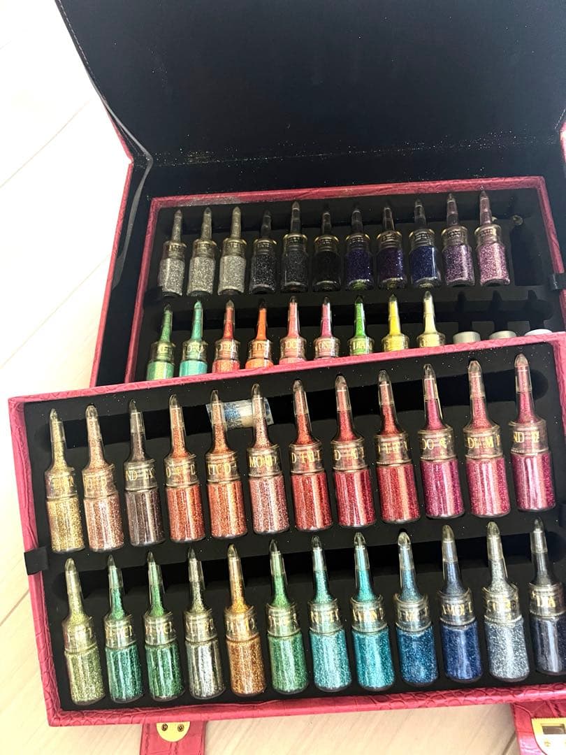 ボディージュエリー グリッターセット ピンク クロコダイル風 メイク