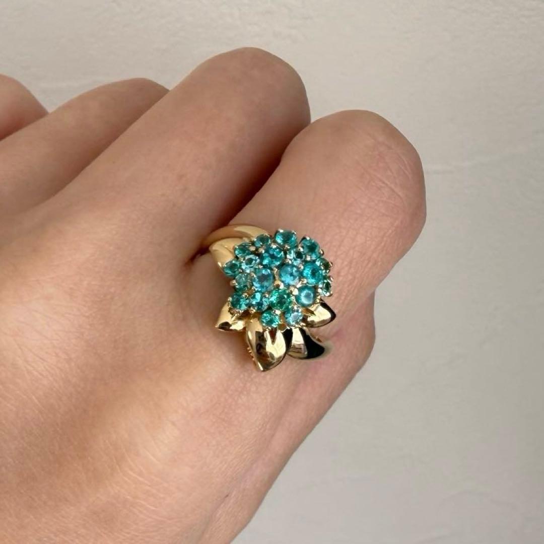 【専用】パライバトルマリン 0.73ct K18 YG リング 12.5号