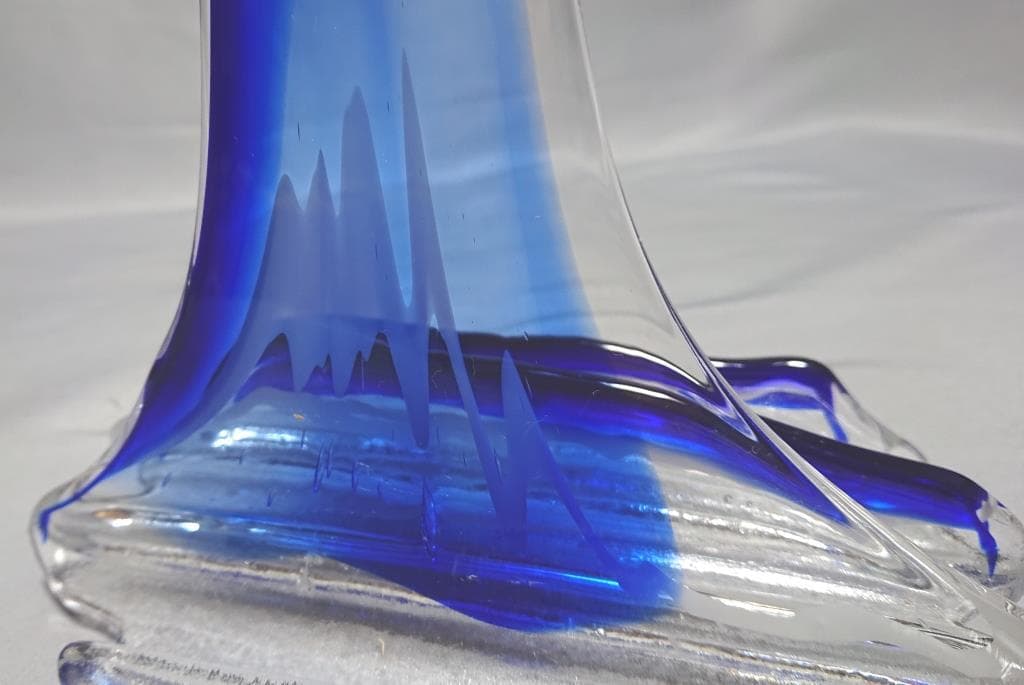 名家蔵出 作家伊藤絹子 オブジェ 「山水」 在銘 1989年 工芸展出品作