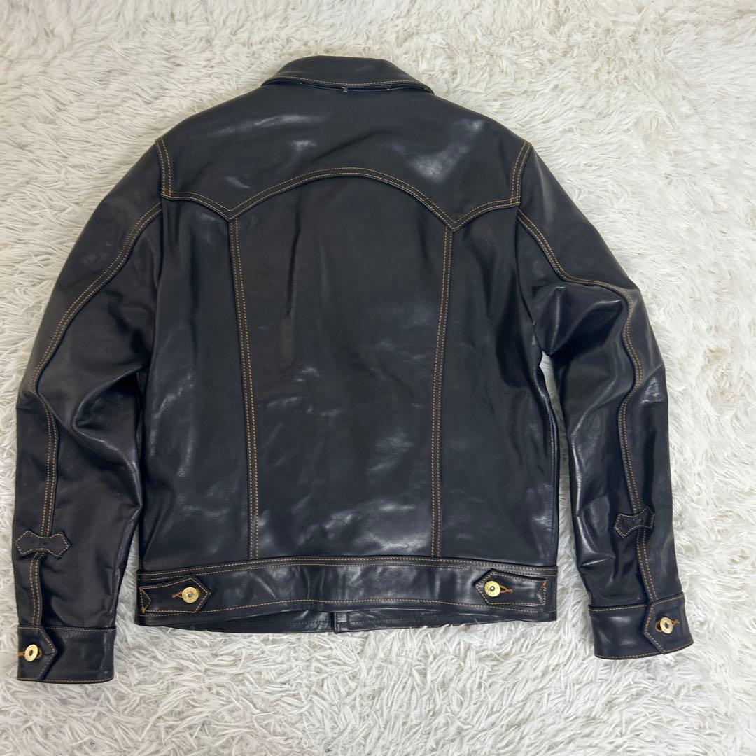 未使用級 STARKE HAUT ホースハイド レザー トラッカージャケット/L
