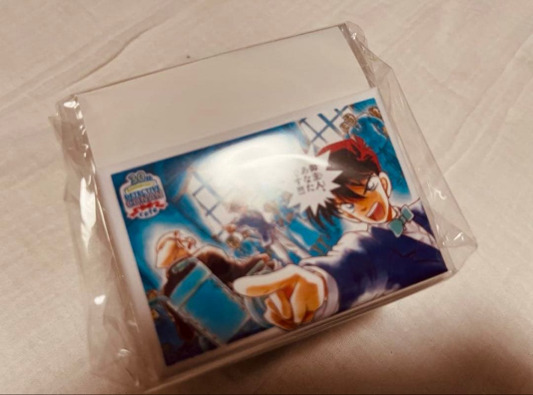 名探偵コナン 連載30周年記念カフェ スクエア缶バッジA・B コンプ／色紙 2枚