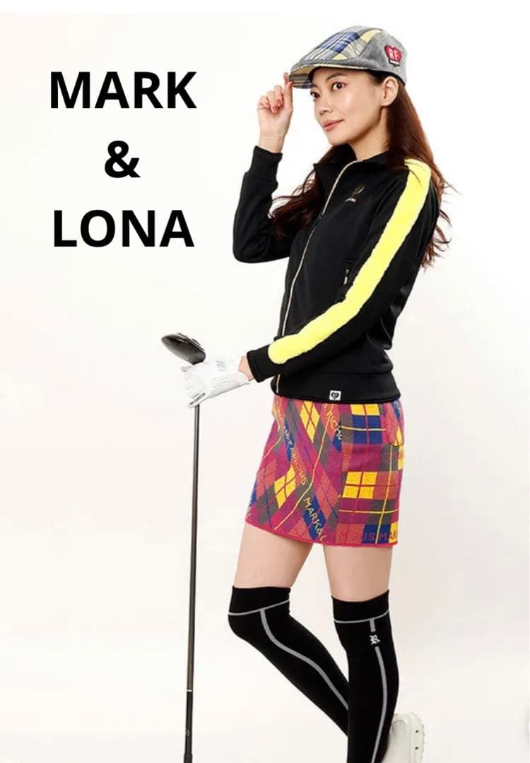 美品 マークアンドロナ アーガイル柄 スカート 日本製 近年モデル