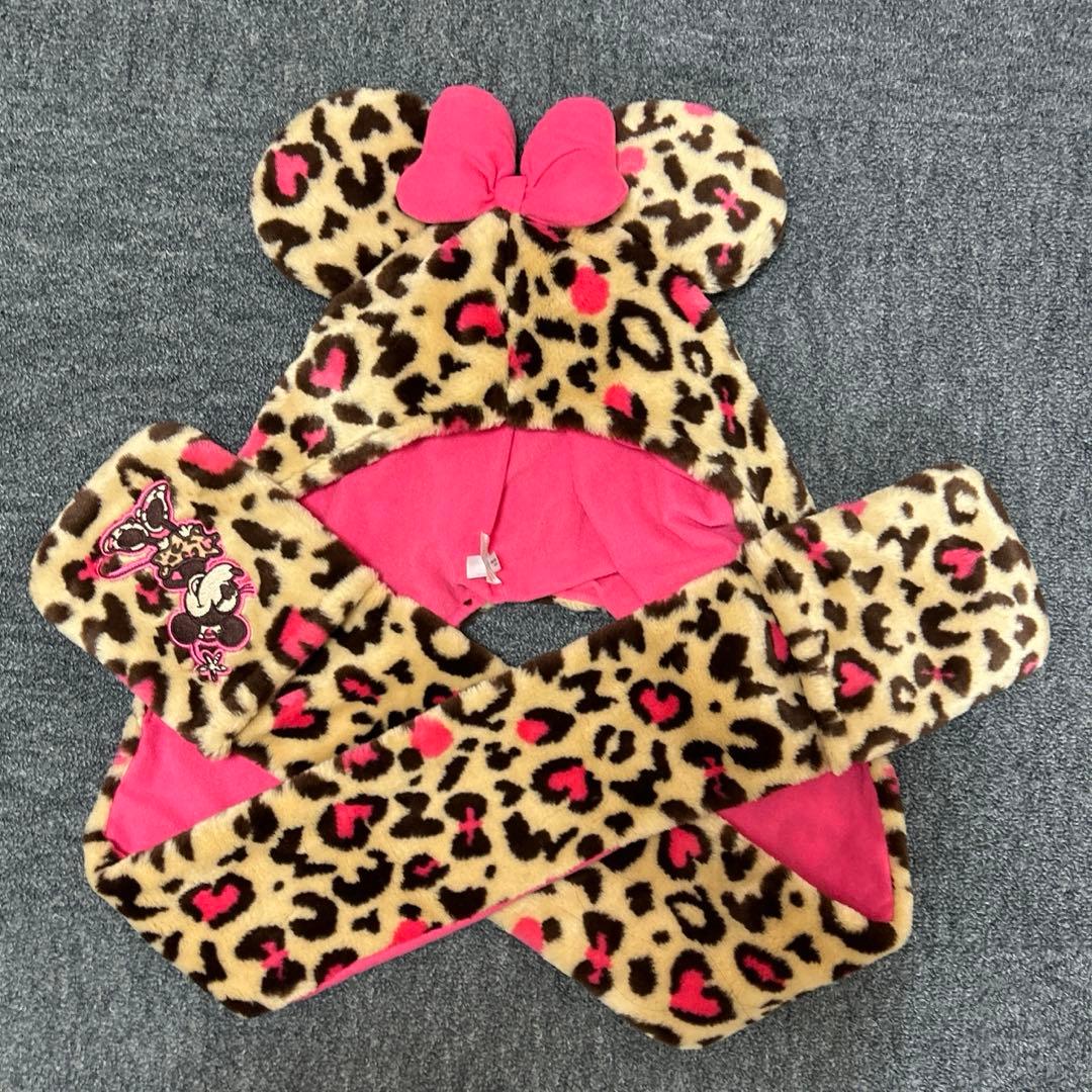 ディズニー マフラーキャップ ミニー ヒョウ柄 - メルカリ