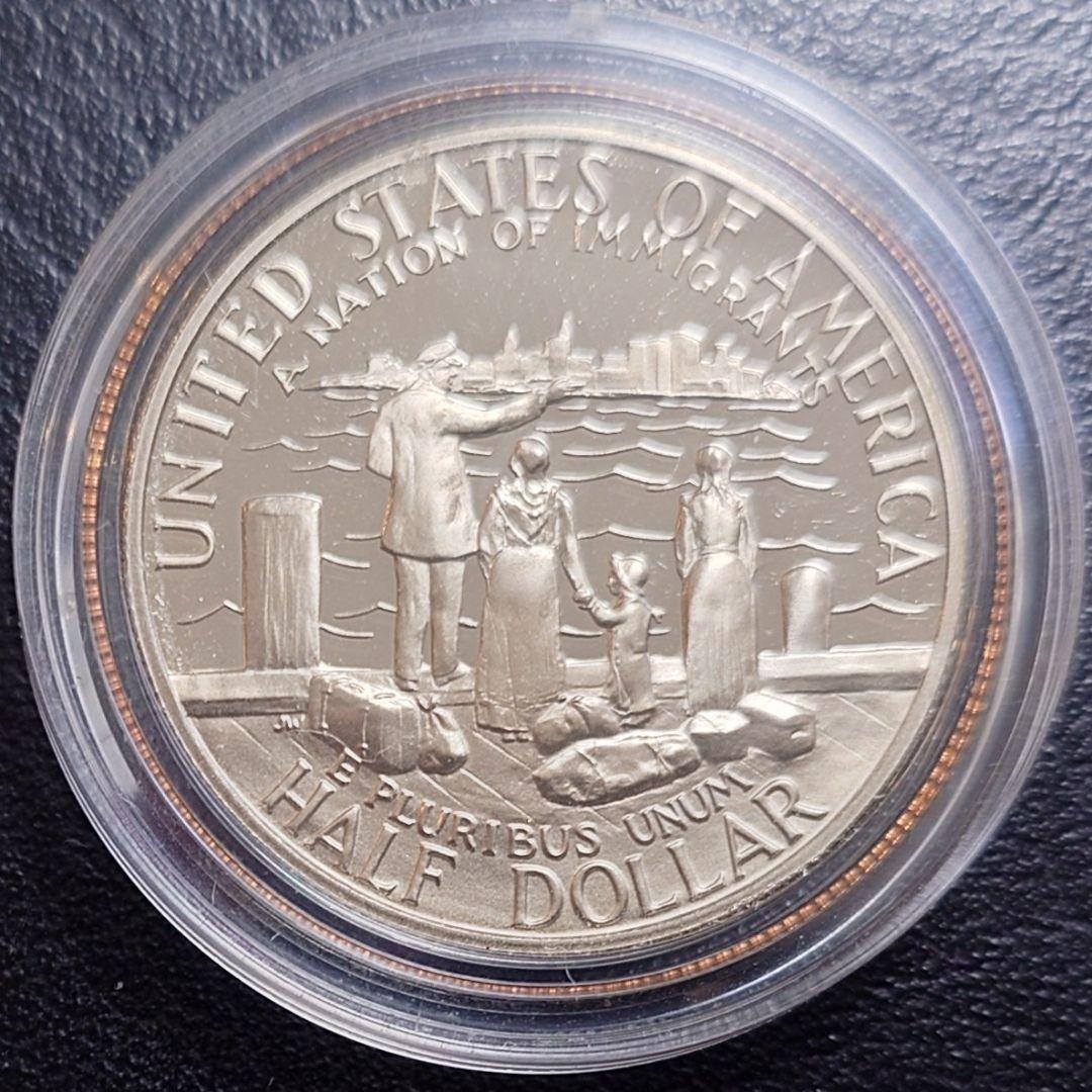 1986年 アメリカ銀貨 1ドル リバティ自由の女神記念銀貨SV900+白銅貨