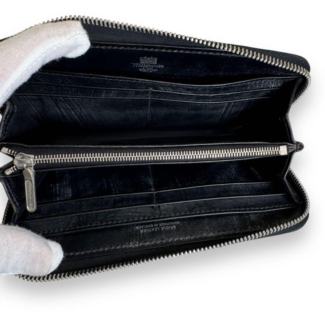 極美品□ホワイトハウスコックス ブライドルレザー クロコ型押し 長