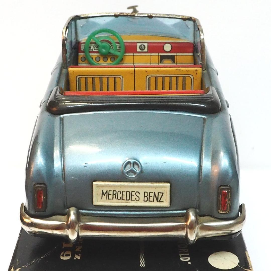 萬代屋【メルセデス ベンツ219コンバーチブル水色】ブリキ【箱付】tin car