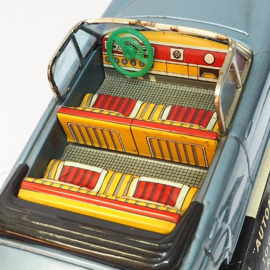 萬代屋【メルセデス ベンツ219コンバーチブル水色】ブリキ【箱付】tin car