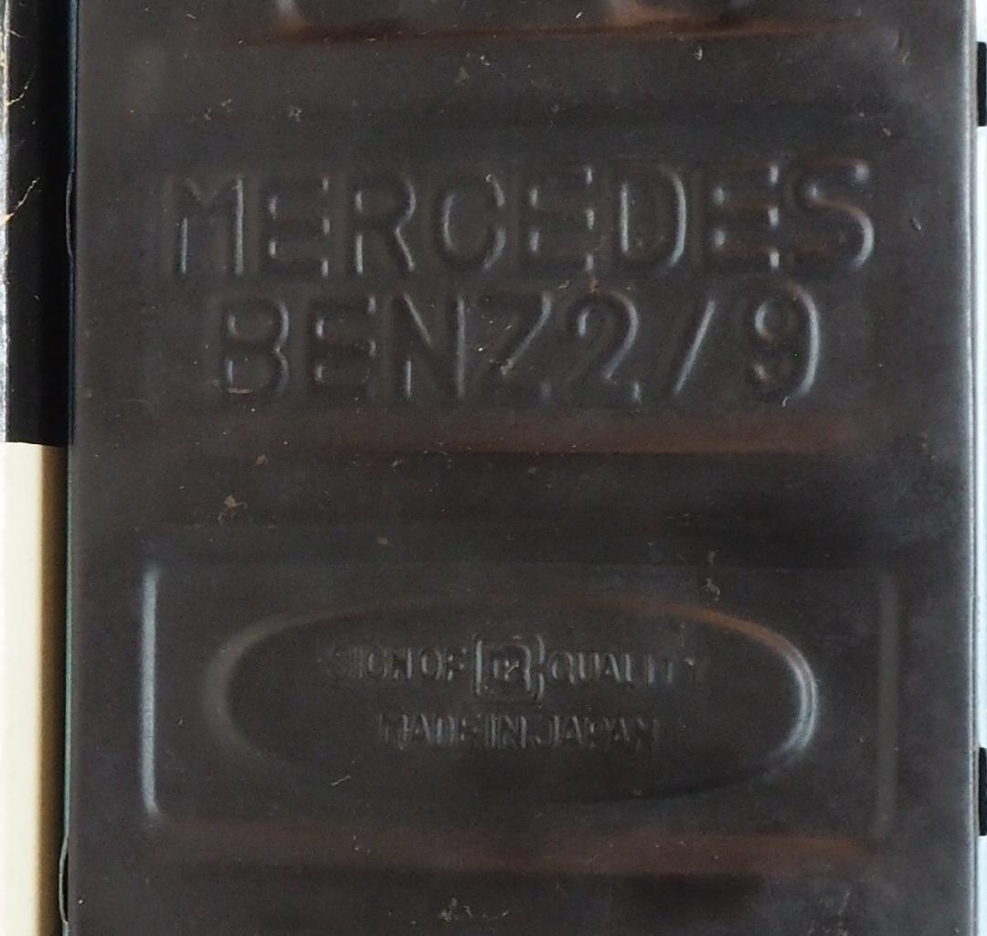 萬代屋【メルセデス ベンツ219コンバーチブル水色】ブリキ【箱付】tin car