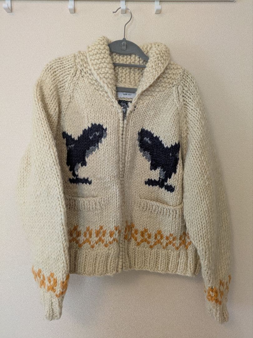 oyasumi様専用】PAR ICI シャチ柄 ニット カーディガン カウチン
