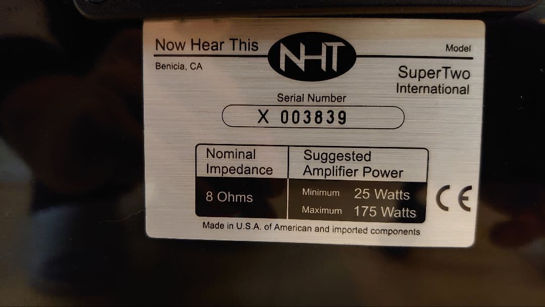 NHT SuperTwo トールボーイスピーカー ブラック ペア 逸品 - メルカリ