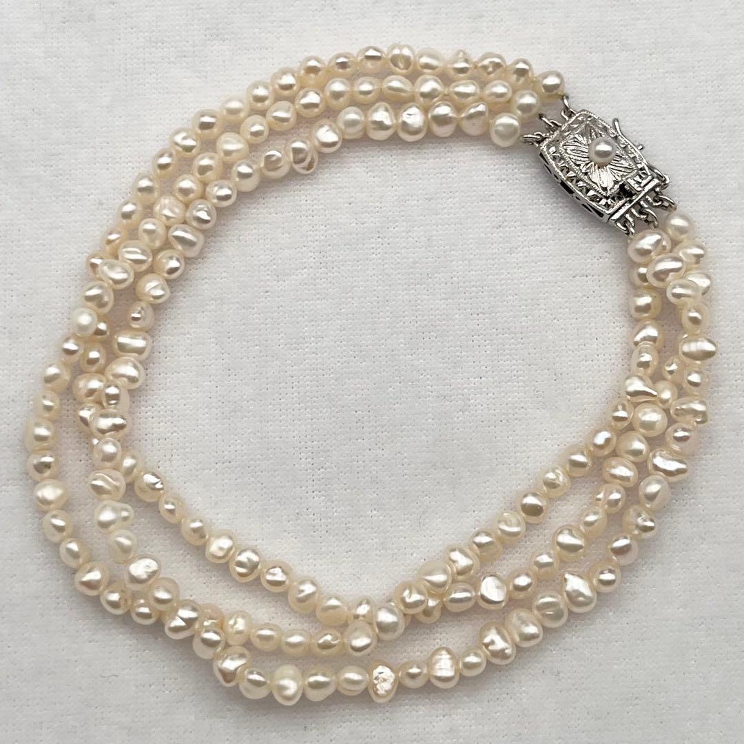 タサキ 淡水真珠 パール ブレスレット 3.0mm SILVER