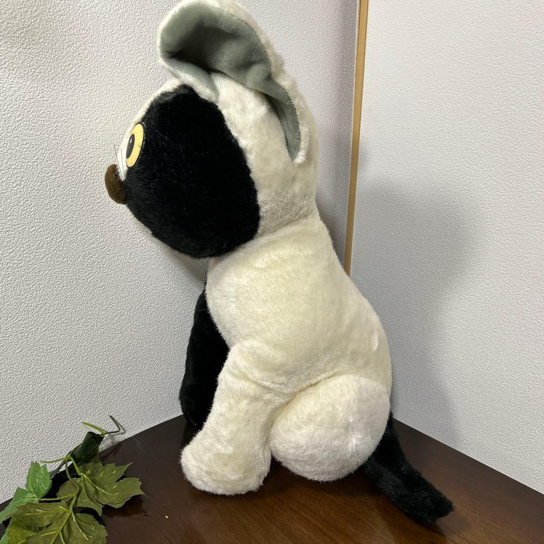 希少　可愛い白黒ねこ 大きなぬいぐるみ 昭和レトロ MITHUI TOY