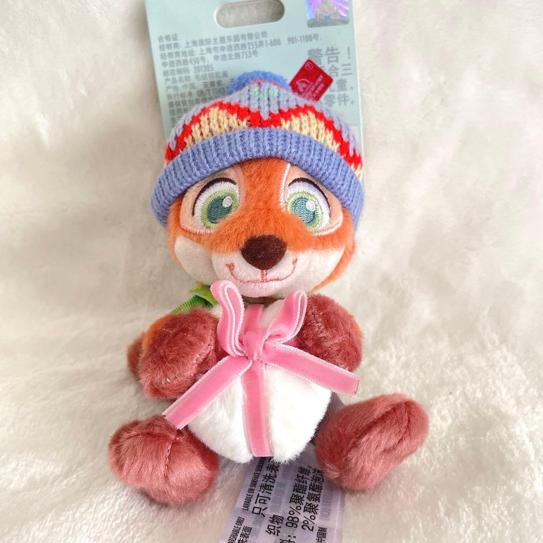 即日発送❣️上海ディズニー 冬日 ズードピア ニックぬいぐるみキー