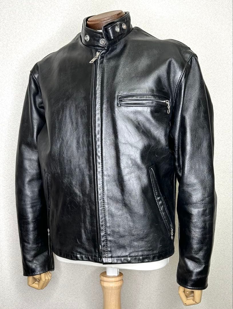 ③schott【42】641ライナー付 米国製◇革ジャンninjaハーレーgpz