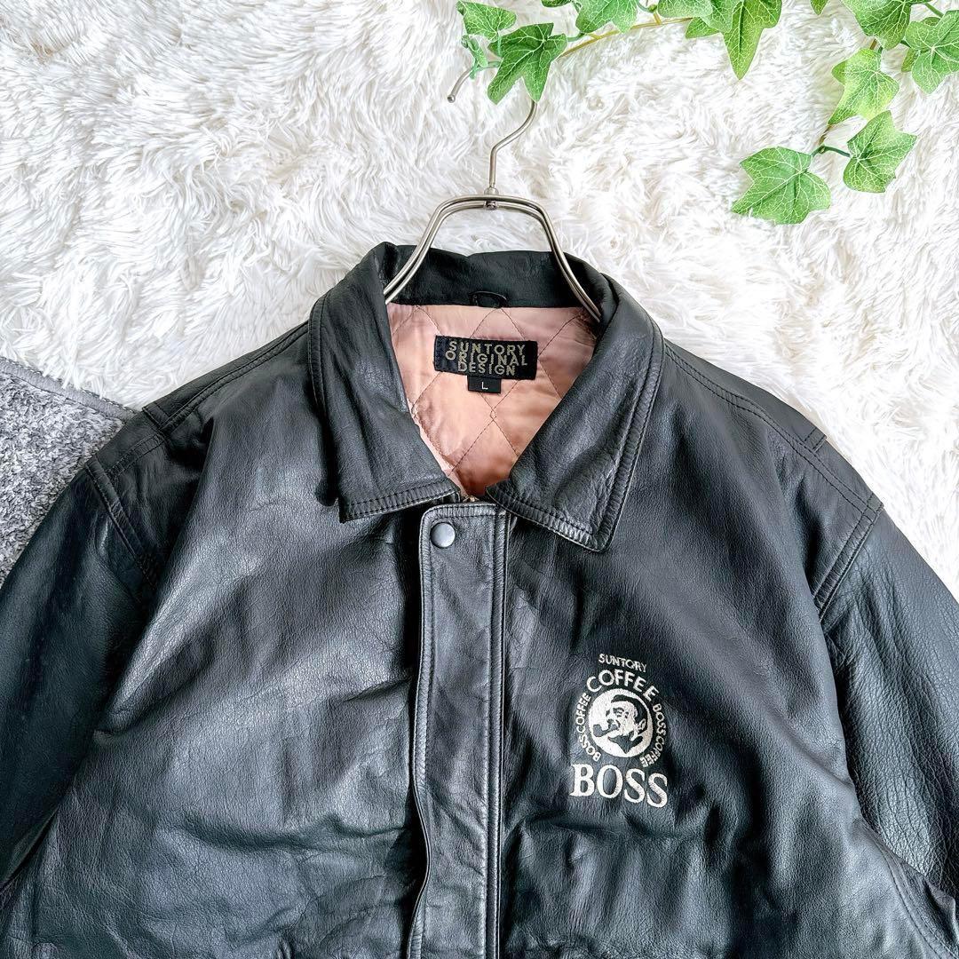 希少 非売品 初代ボスジャン サントリー BOSS ロゴ刺繍 バックロゴ