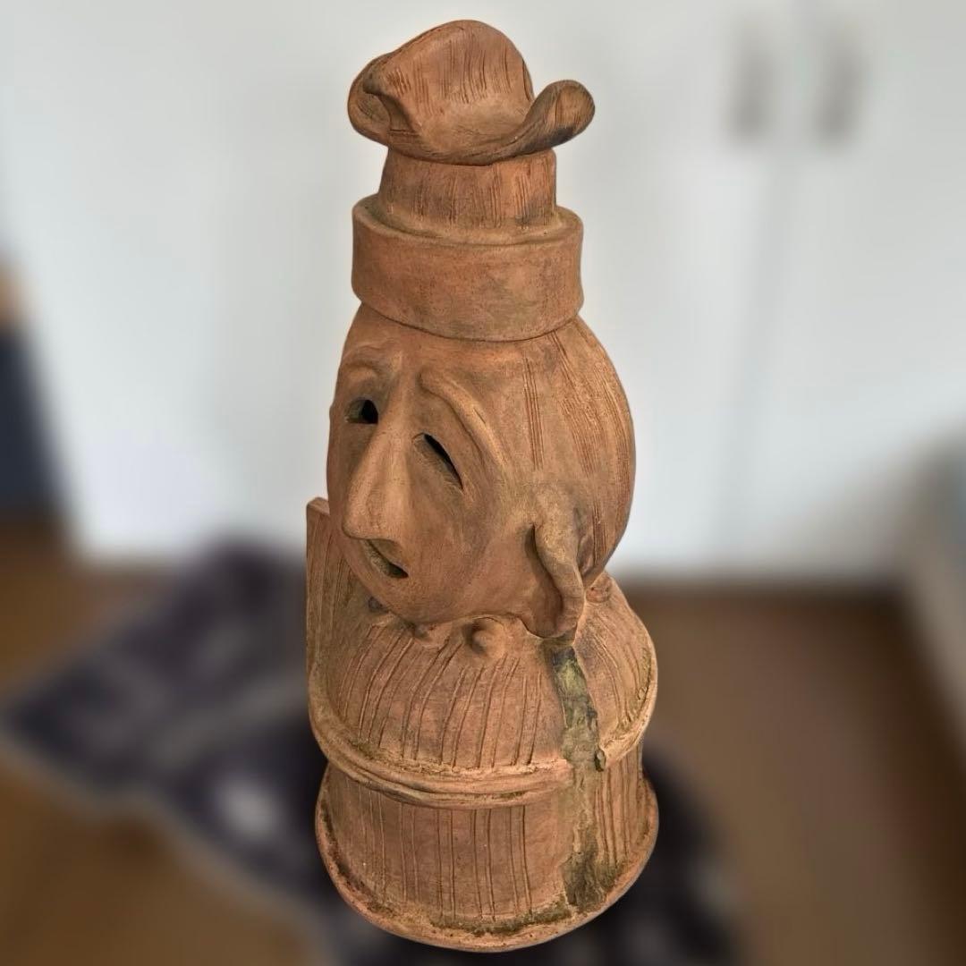 《はにわ》花瓶　レトロ置物　高さ53cm