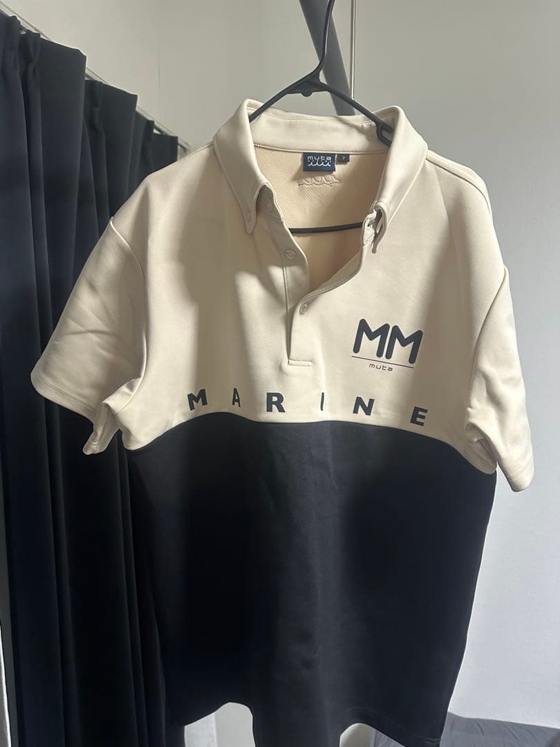muta バイカラーポロシャツ　ベージュ／ブラック MM バイカラーポロシャツ [全7色] – muta Online Store