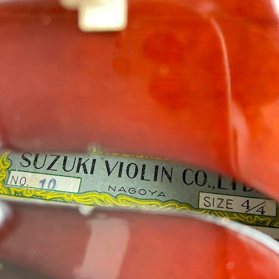 極美品○鈴木バイオリン No.10 4/4 1960年製 青ラベル 極虎杢 良音