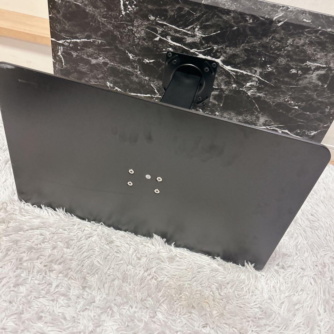 ペダル式 無段階昇降 テーブル 大理石調 高さ50.5～72.5cm