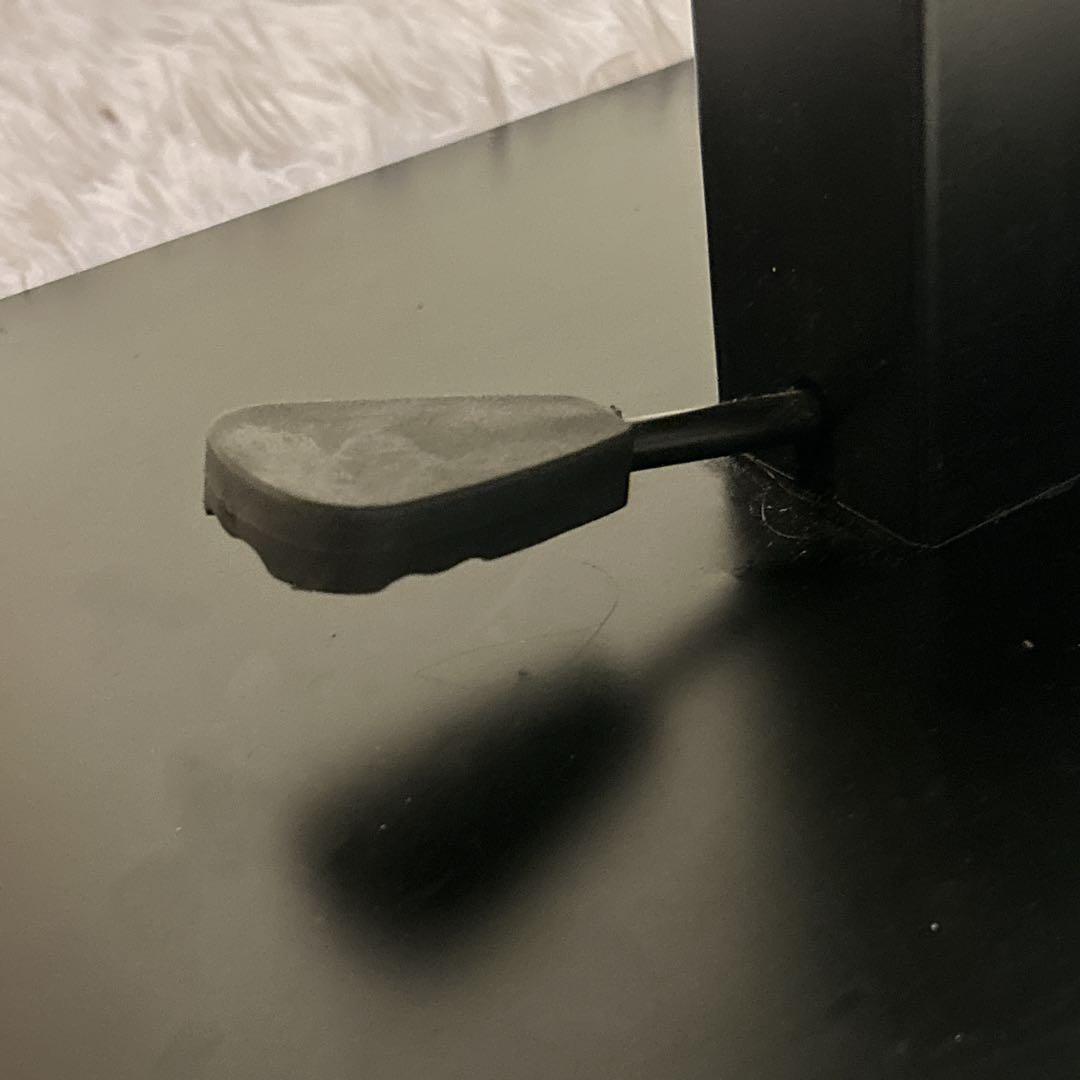 ペダル式 無段階昇降 テーブル 大理石調 高さ50.5～72.5cm