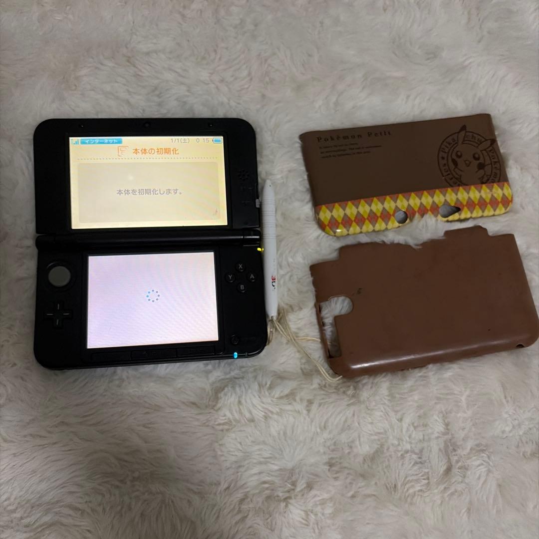 ニンテンドー3DS LL ブルーブラック ポケモンケース タッチペン付き