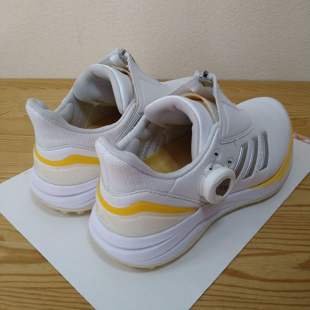 現行モデルadidas ゴルフシューズ ソーラーモーションボア 22.5cm 白