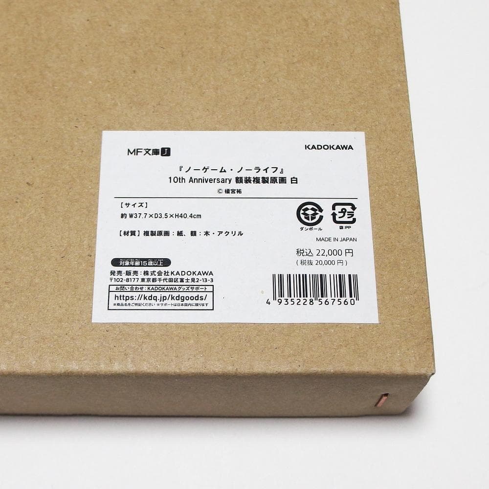 ノーゲーム・ノーライフ 10th Anniversary 額装複製原画 白 シロ