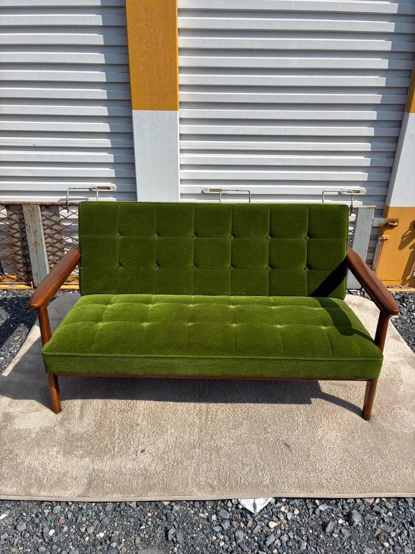 カリモク60 Kチェア 2シーター モケットグリーン