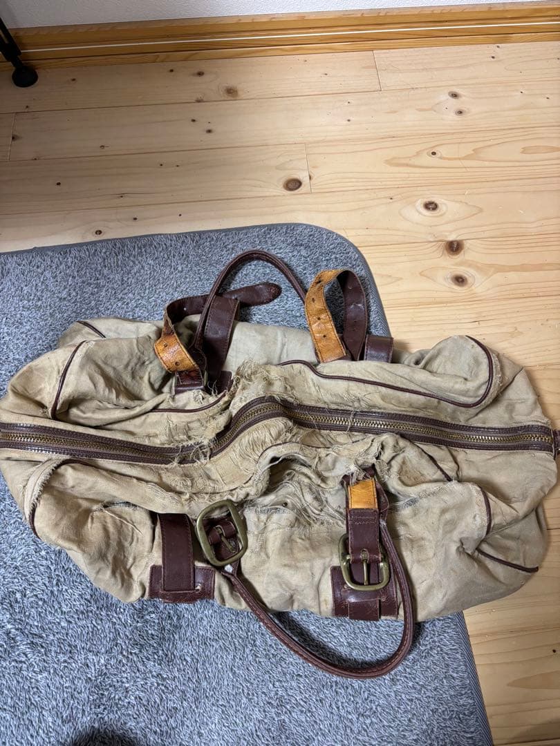 50s 60s L.L.Bean ボストンバッグ ベージュ キャンバス