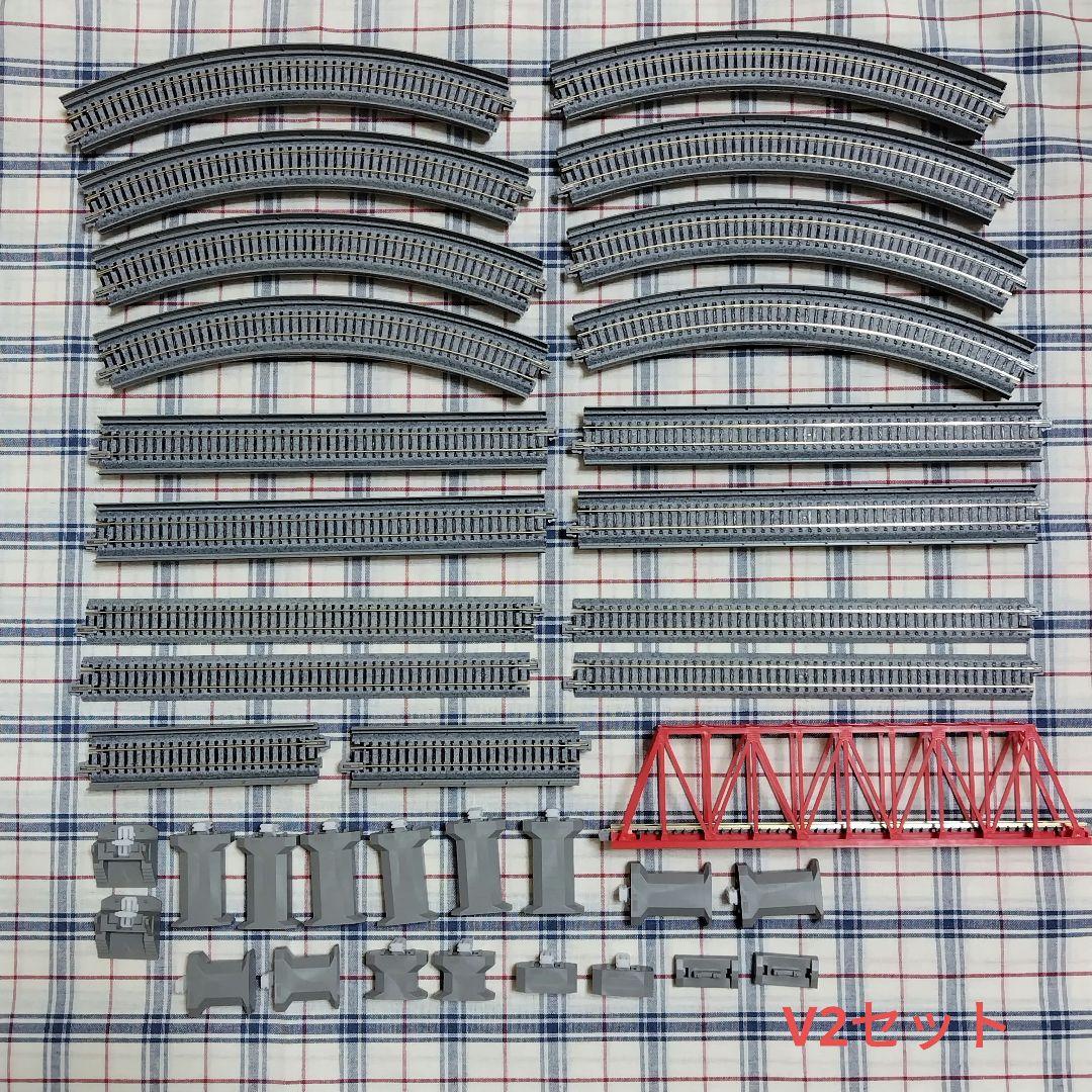 KATO Nゲージレールまとめ売り　V2立体交差線セット/V3車庫用引込線セット