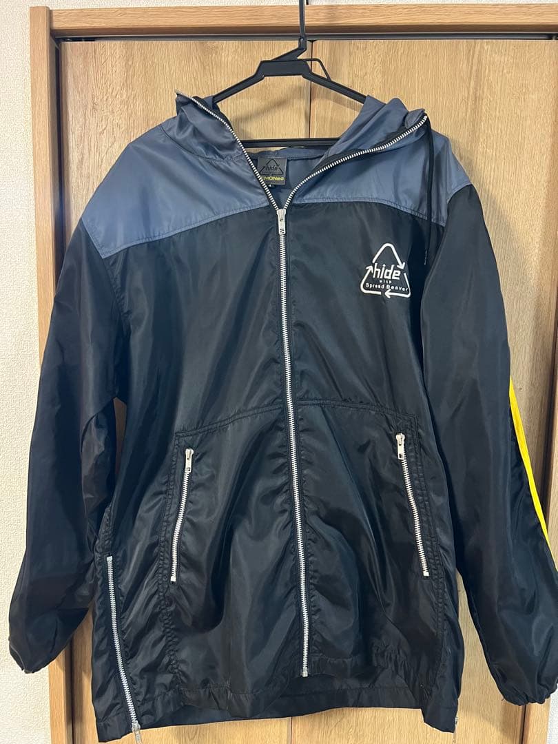 hide ラインパーカー hide刺繍ブラック　LEMONed レモネード