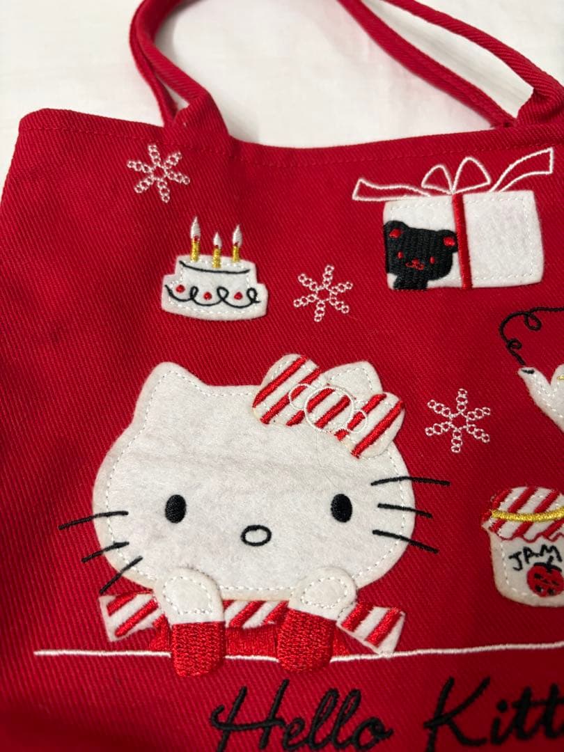 【希少】ハローキティ 2007年　刺繍 パッチワーク バッグ サンリオ