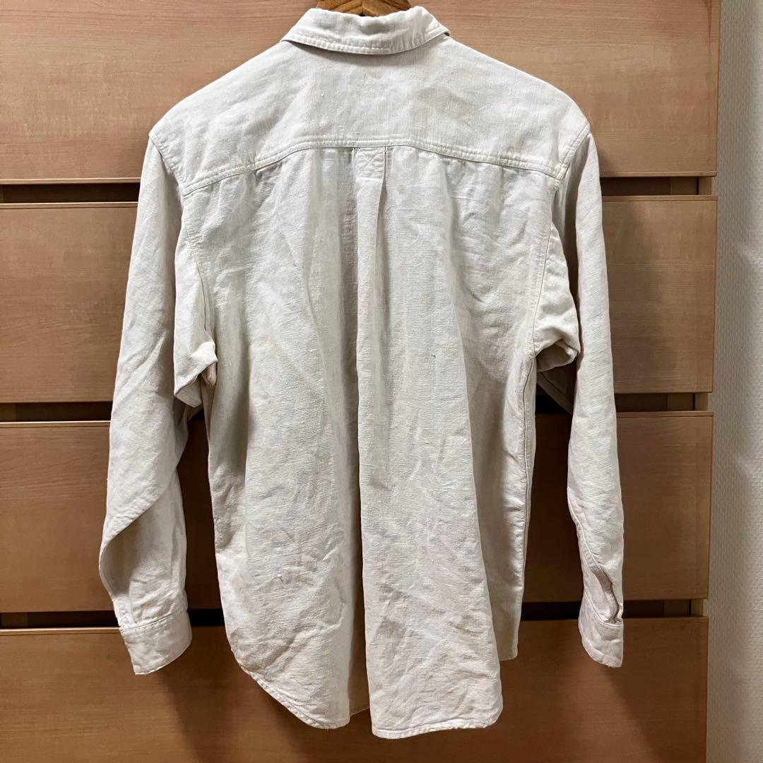 複数割】パタゴニアPatagonia 長袖ワークシャツ リネン アイボリー S