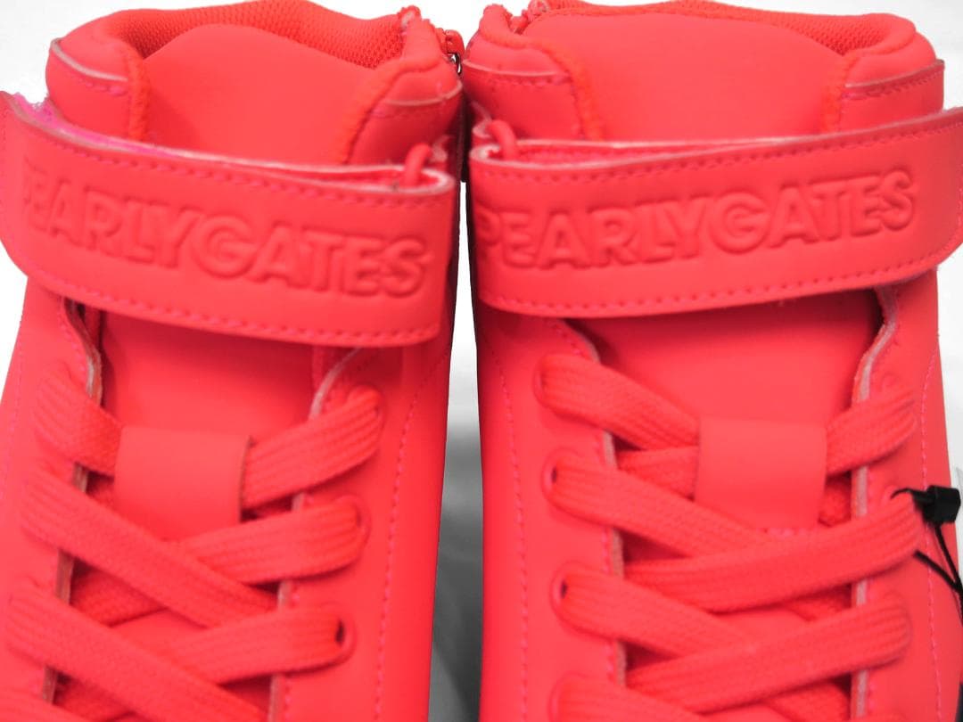 展示品●パーリーゲイツ●サイドロゴ　ミドルカット　スパイクシューズ　23.5cm