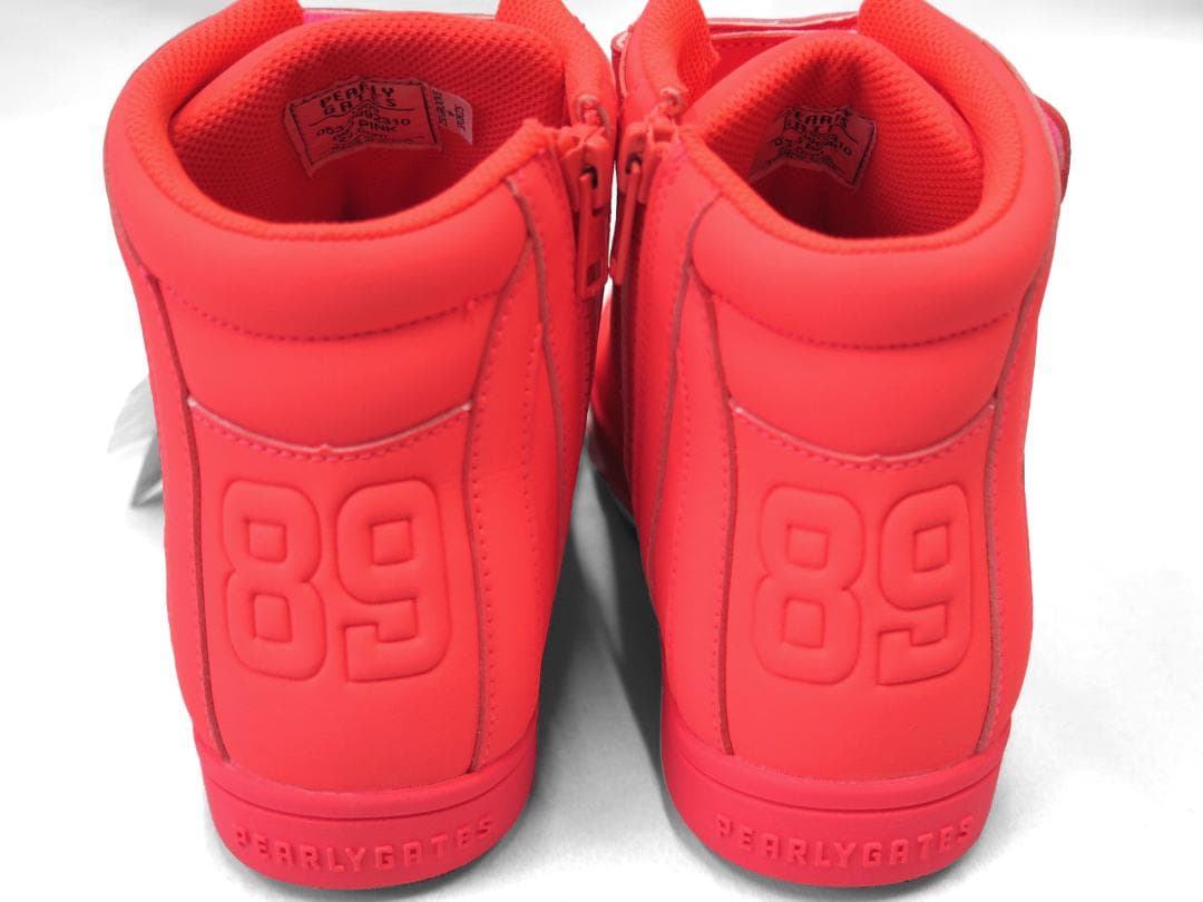 展示品●パーリーゲイツ●サイドロゴ　ミドルカット　スパイクシューズ　23.5cm