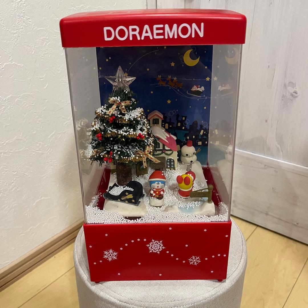 ドラえもん 雪ふるクリスマスツリー スノードーム 動作確認済み