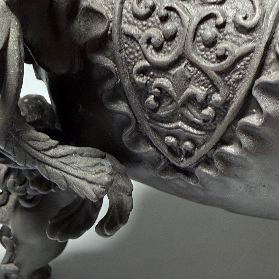 二上常太郎 元威作 蝋型鋳銅 細密細工 鳳凰耳牡丹