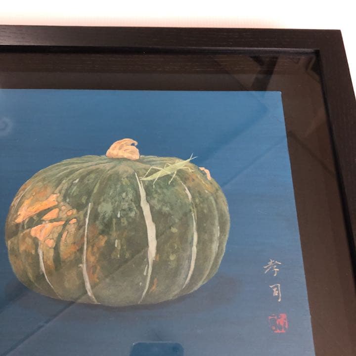 ハロウィンの季節❗️日本美術院院友 宮野孝司 肉筆日本画「栗坊」