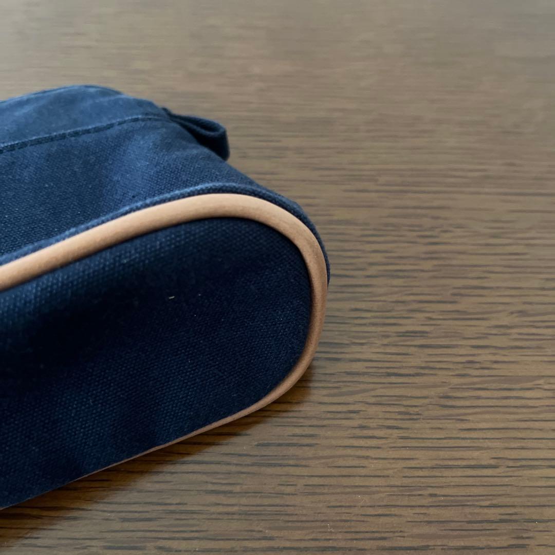 エルメス ネイビー キャンバス ポーチ