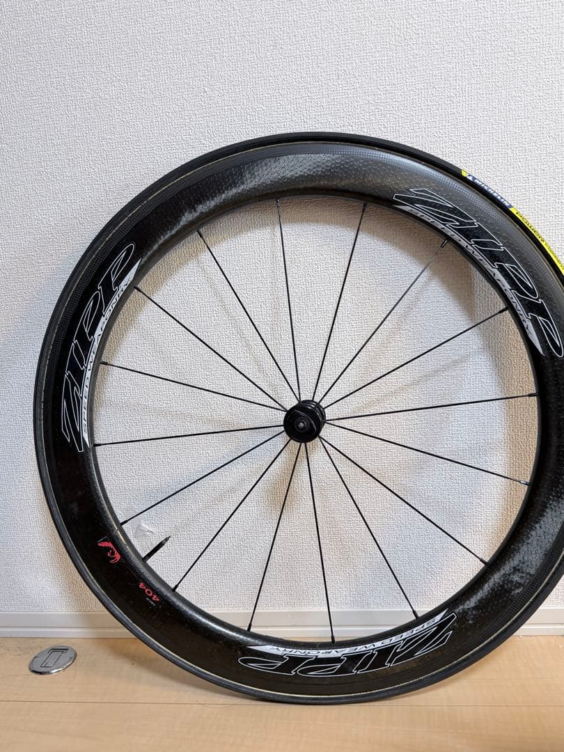 訳あり】ZIPP 404 チューブラー カーボンホイール シマノ11速 おまけ