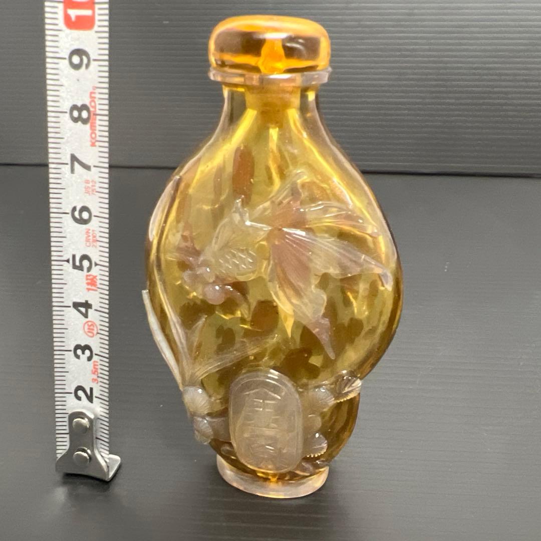 中国古玩 金魚彫鼻煙壷 高さ9.7㎝ 東Y7-0924③タニトの通販はau PAY