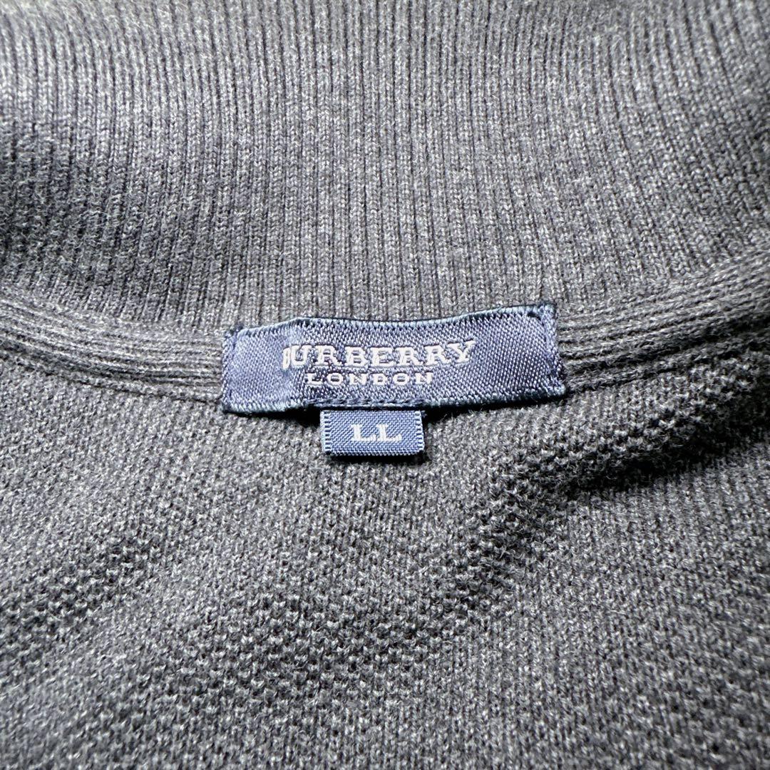 美品✨BURBERRY LONDONジップアップニット XL ダークグレー - メルカリ