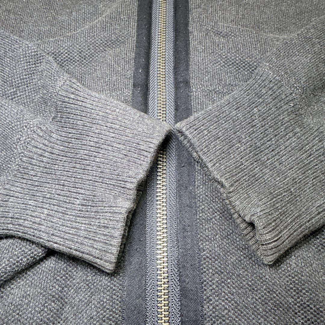 美品✨BURBERRY LONDONジップアップニット XL ダークグレー - メルカリ