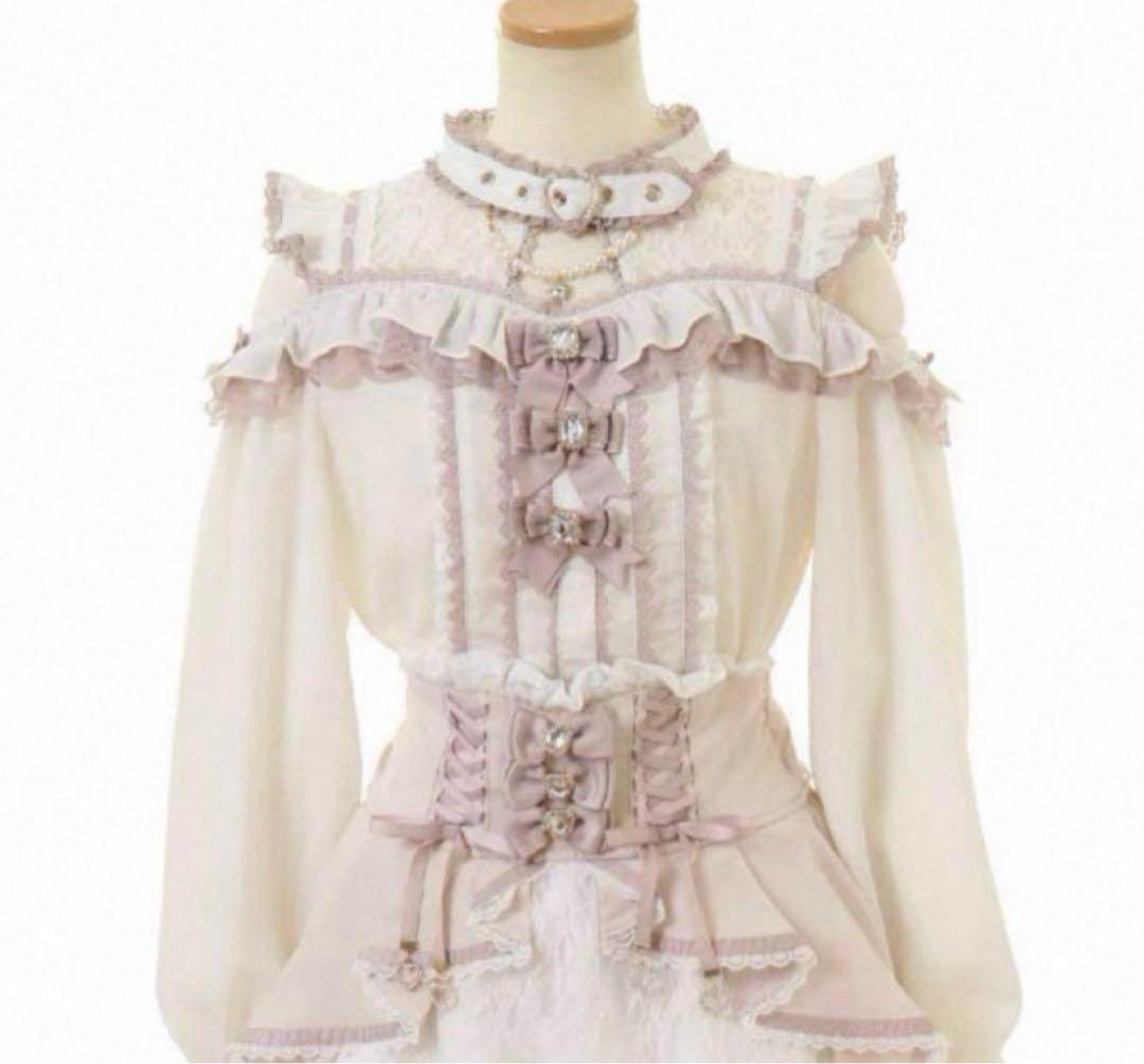 LIZLISA リズリサ トップス 3つリボンフロントチョーカーブラウス