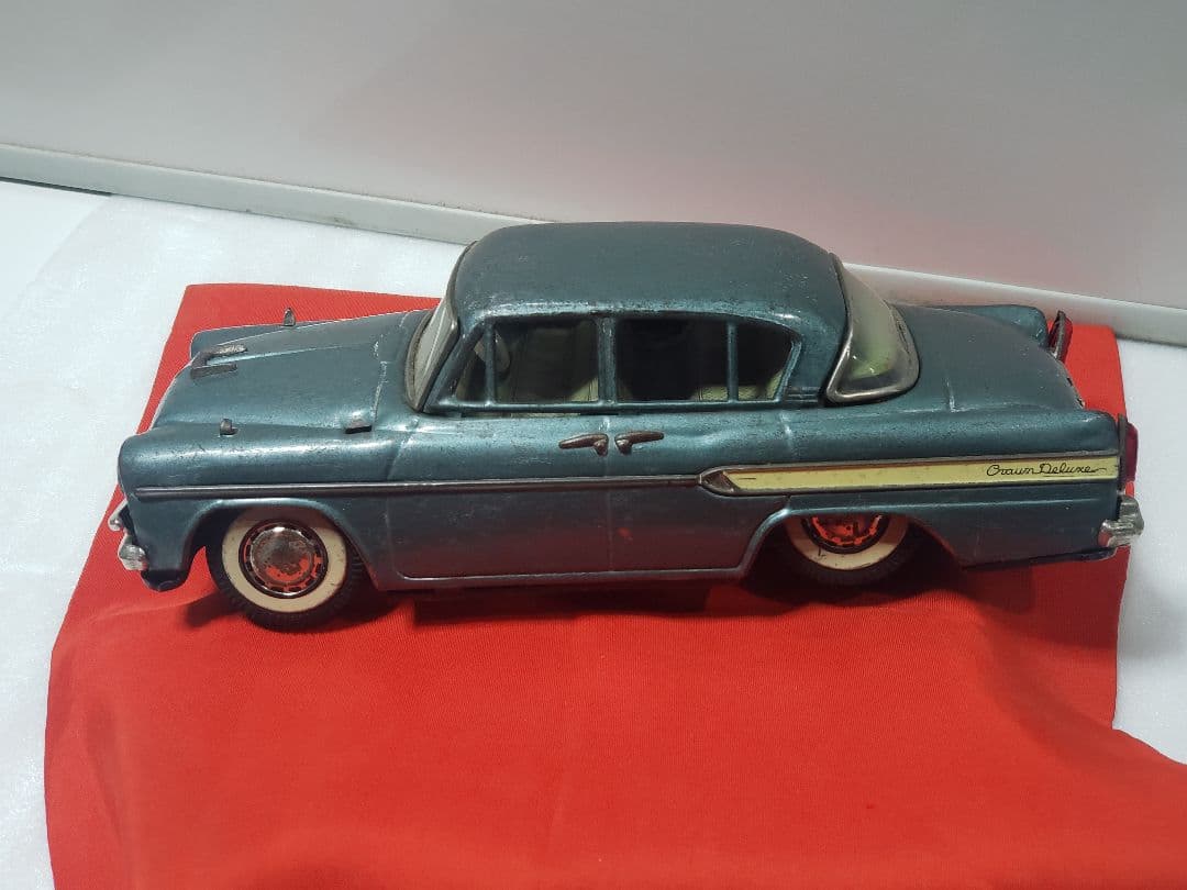 萬代屋　トヨペット クラウン デラックス 　青　ブリキ　箱無し