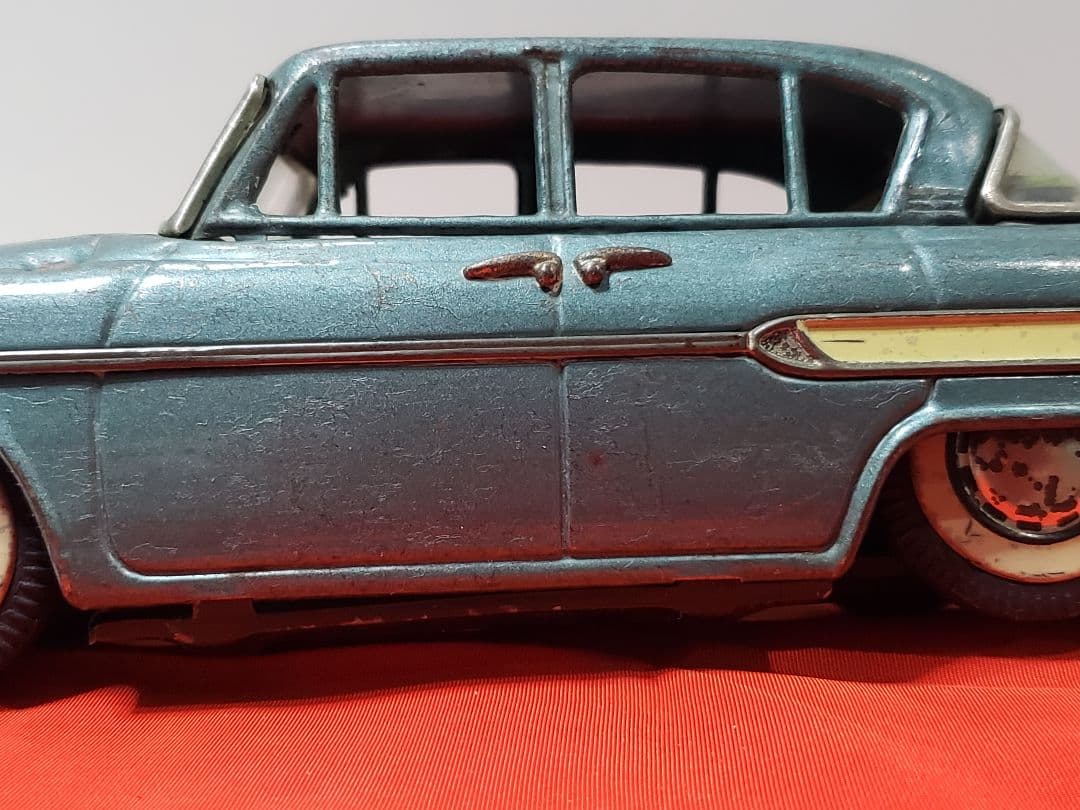 萬代屋　トヨペット クラウン デラックス 　青　ブリキ　箱無し