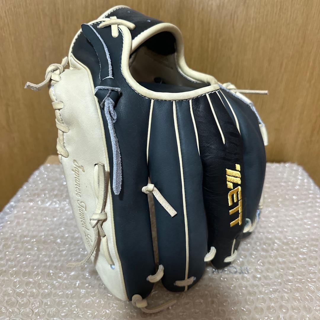 ZETT 軟式グローブ 黒/白 チェック柄 - メルカリ