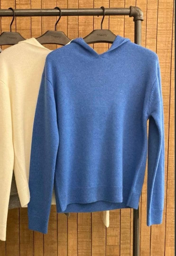 セオリー　カシミヤ　ウール　ニット　セーター　パーカー　フーディ theory（セオリー） Theory 23AW LANA CASH SLIM HOODIE プルオーバー